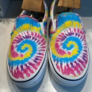 Vans Tye Due Pink Blue Yellow Skater Sneakers